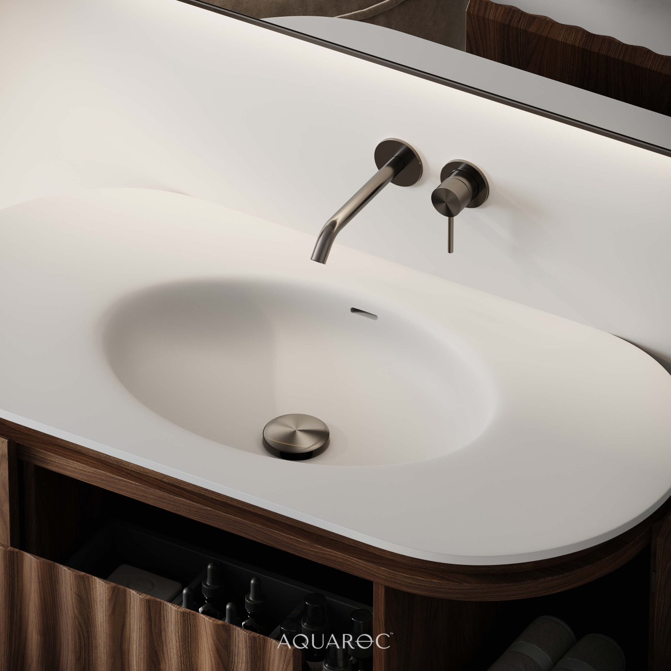 Niche Brushed Gunmetal Slotted Click Clack Basin Waste